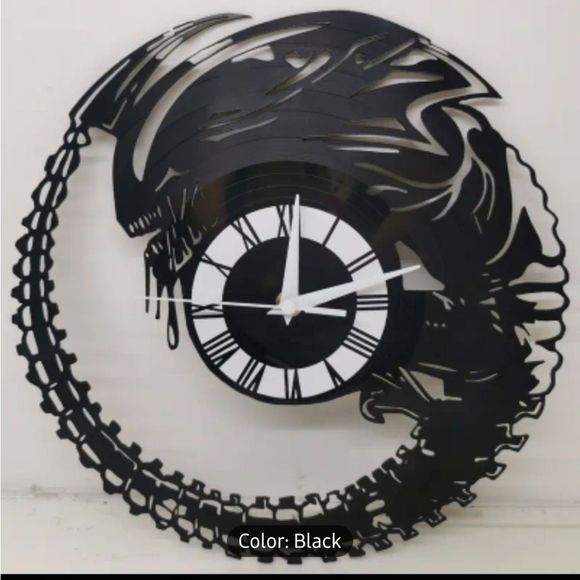 NEW LED Alien HR Giger Vinyl Record Album Cut Wall Clock Aliens Ripley S. Weaver - Picture 10 of 12